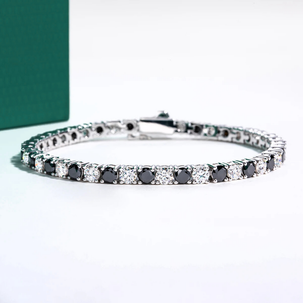Pulseira Riviera Black & White Moissanite