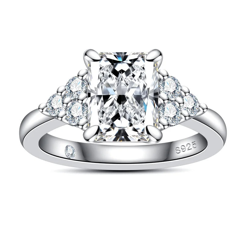 Anel Luxury Radiante Moissanite