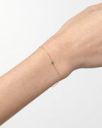 Pulseira Solitaire Esmeralda em Ouro 18K