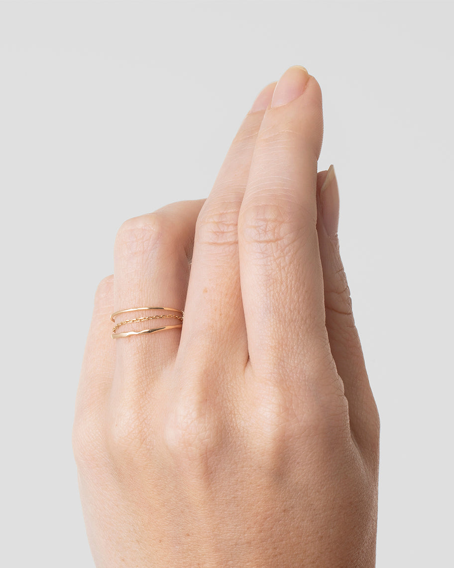 Anéis Tiny Trio em Ouro 18K