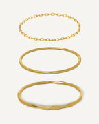 Anéis Tiny Trio em Ouro 18K