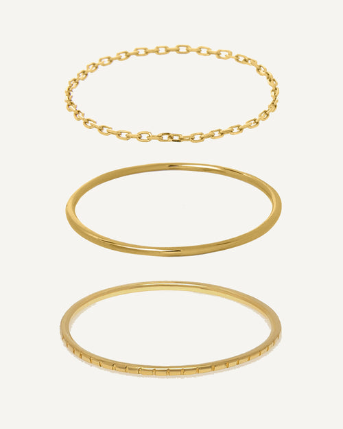 Anéis Tiny Trio Lil em Ouro 18K