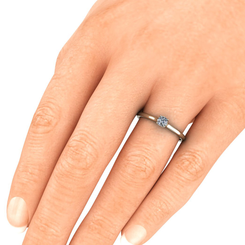 Anel de noivado com diamante Primeiro Amor