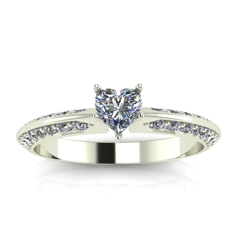 Anel de noivado com diamante de coração Vicenza