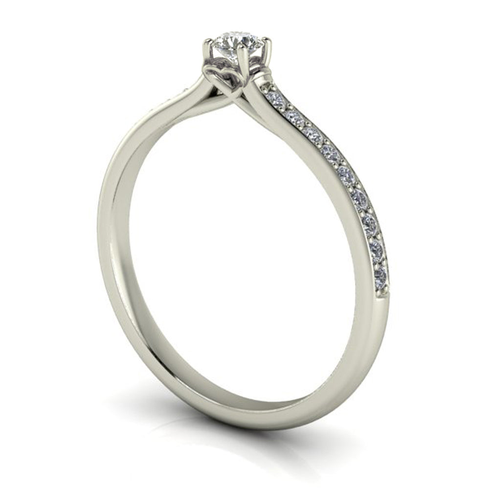 Anel de noivado com diamante Amor Eterno