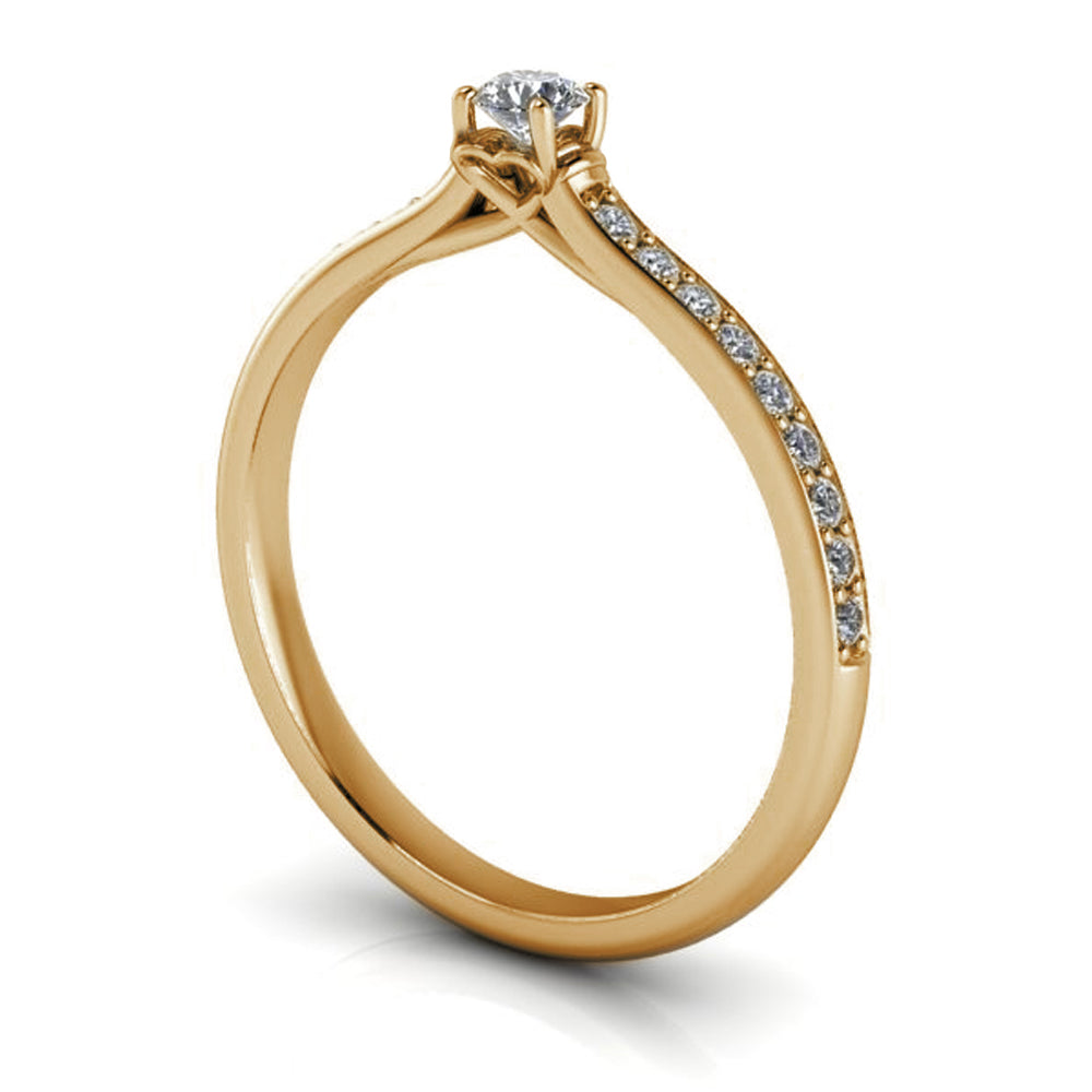 Anel de noivado com diamante Amor Eterno