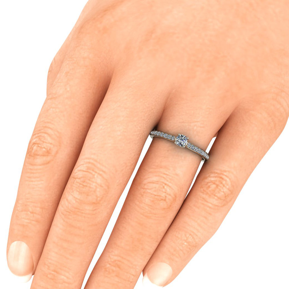 Anel de noivado com diamante Amor Eterno