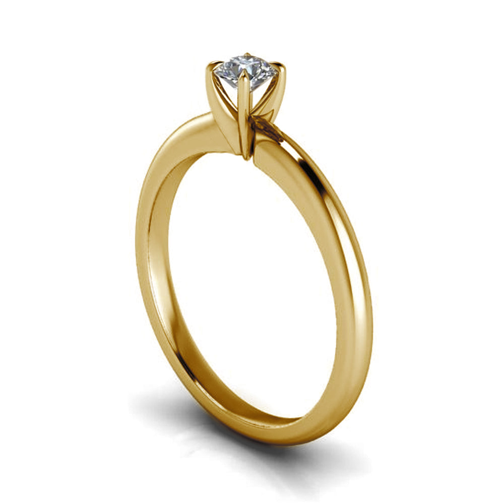 Anel de noivado com diamante Louvre