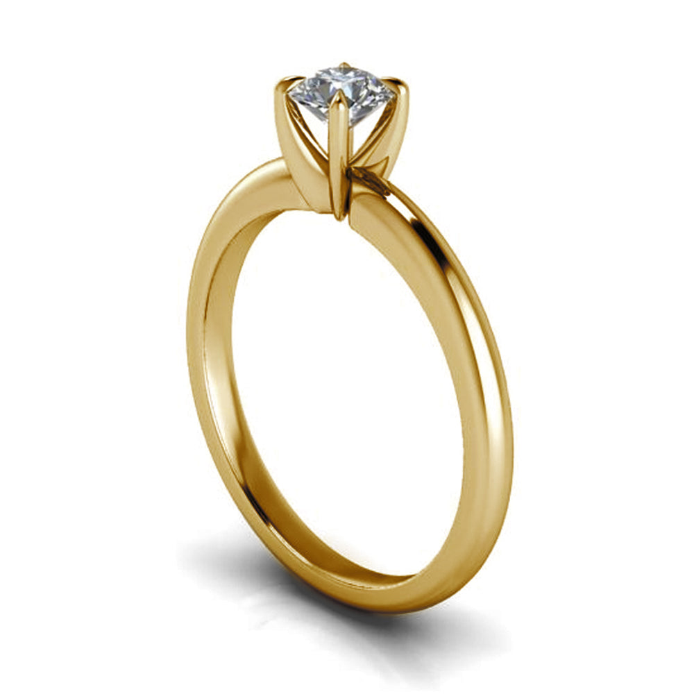 Anel de noivado com diamante Louvre