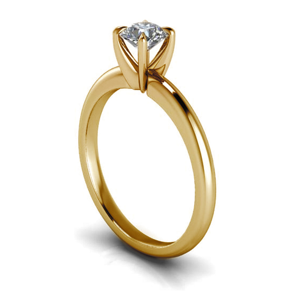 Anel de noivado com diamante Louvre