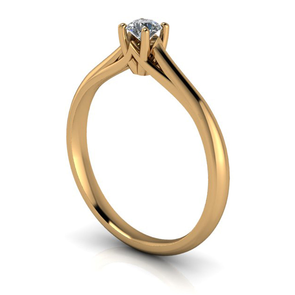 Anel de noivado com diamante Paris