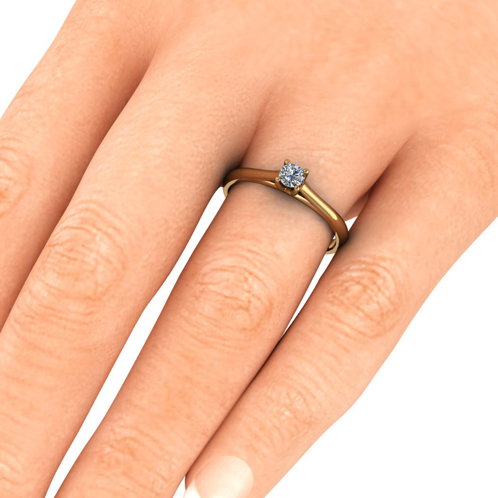 Anel de noivado com diamante Paris