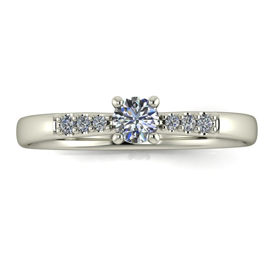 Anel de noivado com diamante Viena