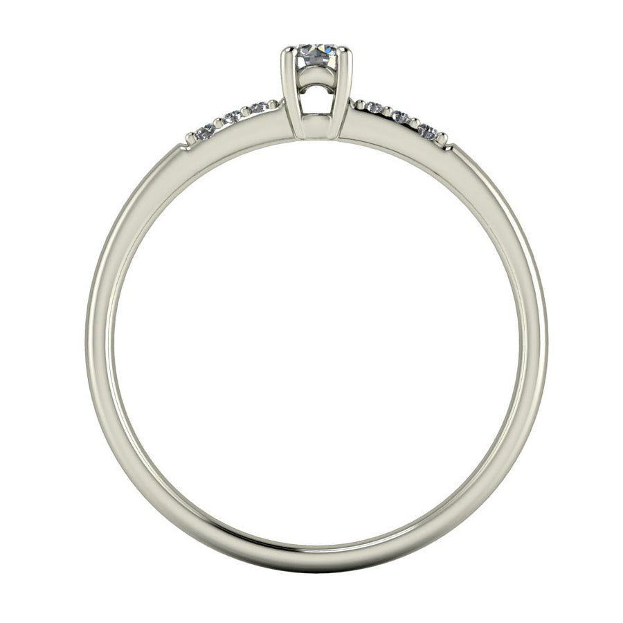 Anel de noivado com diamante Viena