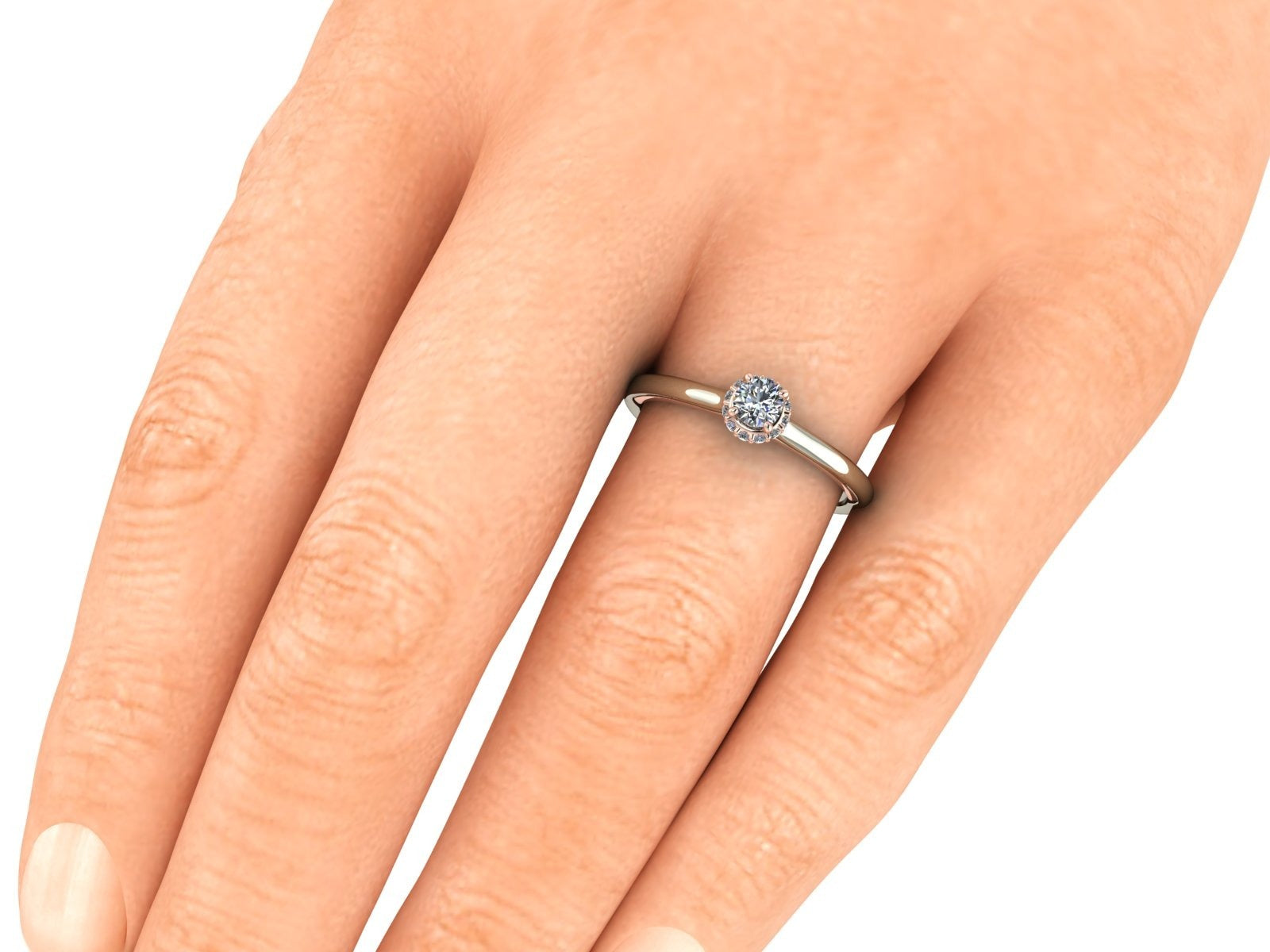 Anel de noivado com diamante Florence Petit