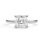 Anel Solitário Asscher Moissanite