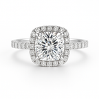 Anel Bianca Halo Moissanite