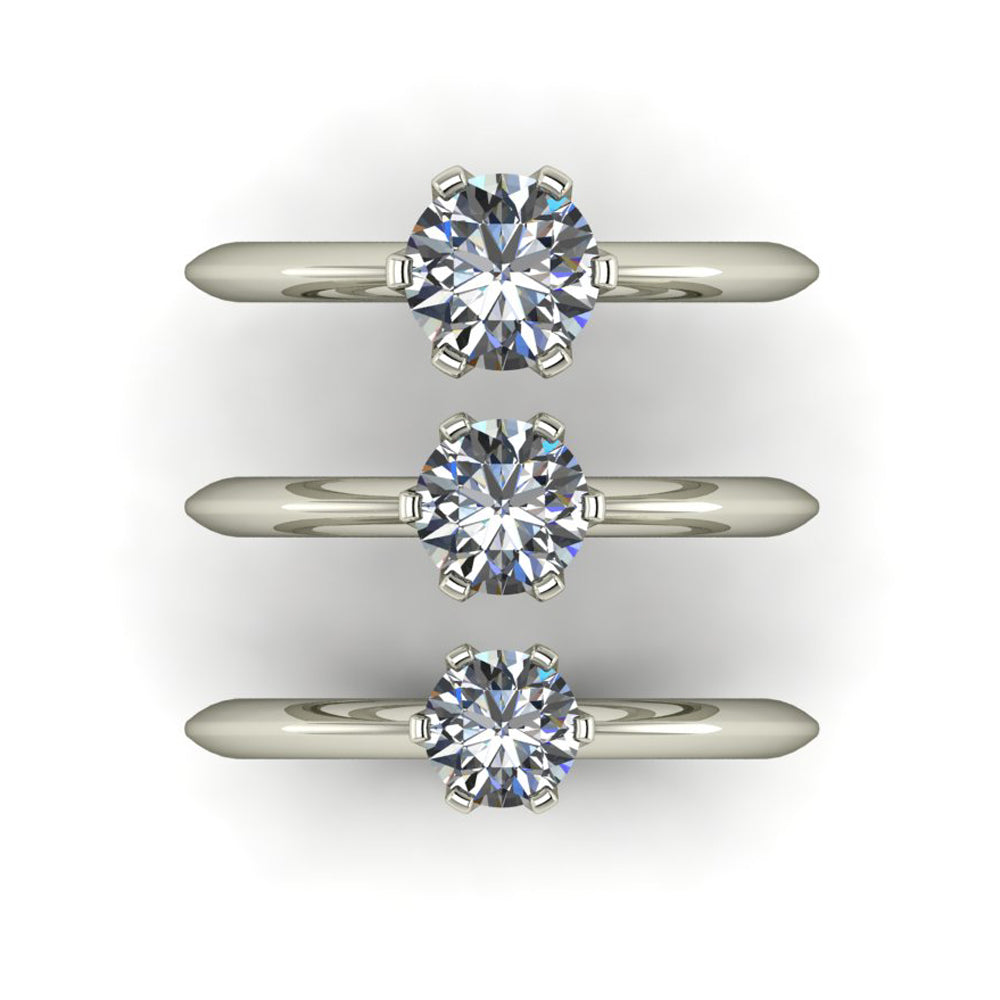 Anel de noivado com diamante Mônaco