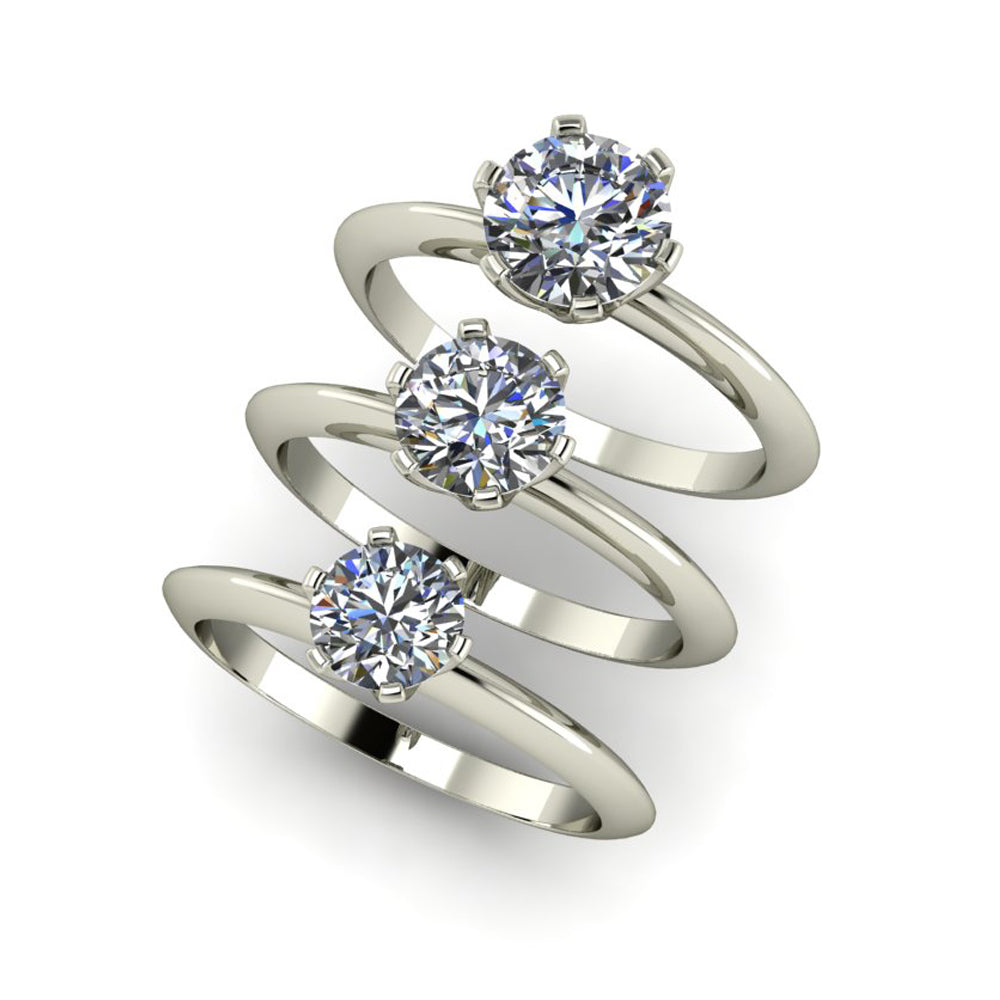 Anel de noivado com diamante Mônaco