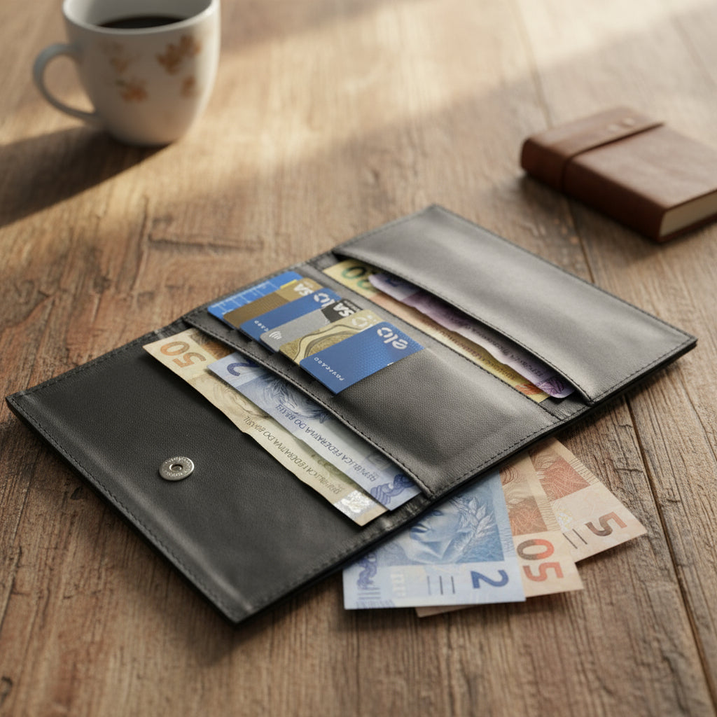 Kit Viena Black Class (Transversal + Tiracolo + Carteira)