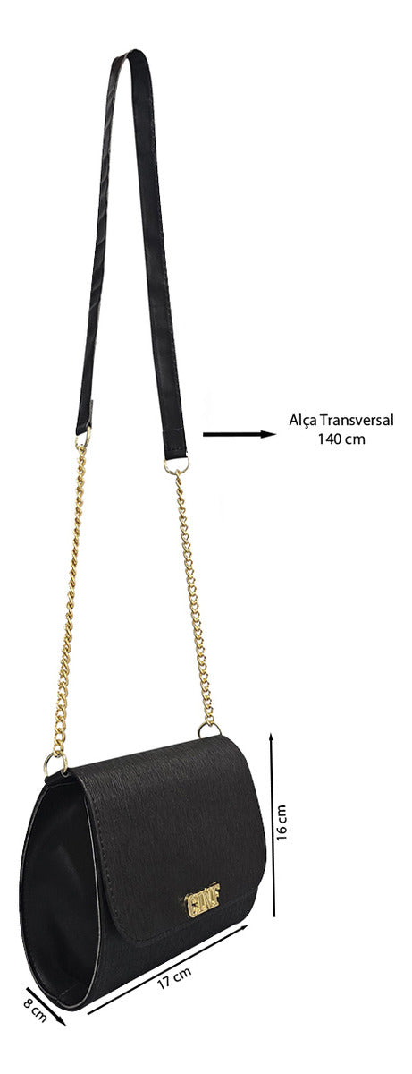 Kit Viena Black Class (Transversal + Tiracolo + Carteira)