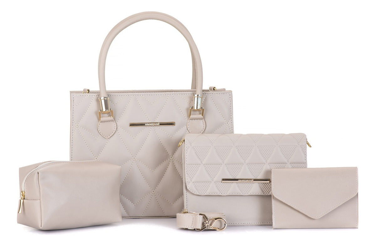 Coleção Bella Firenze Bordada Gold Beige (4 Peças)