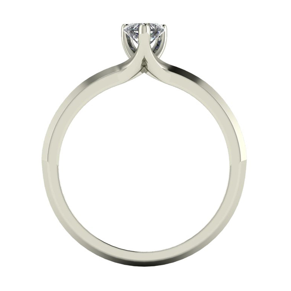 Anel de noivado com diamante de coração Gênova