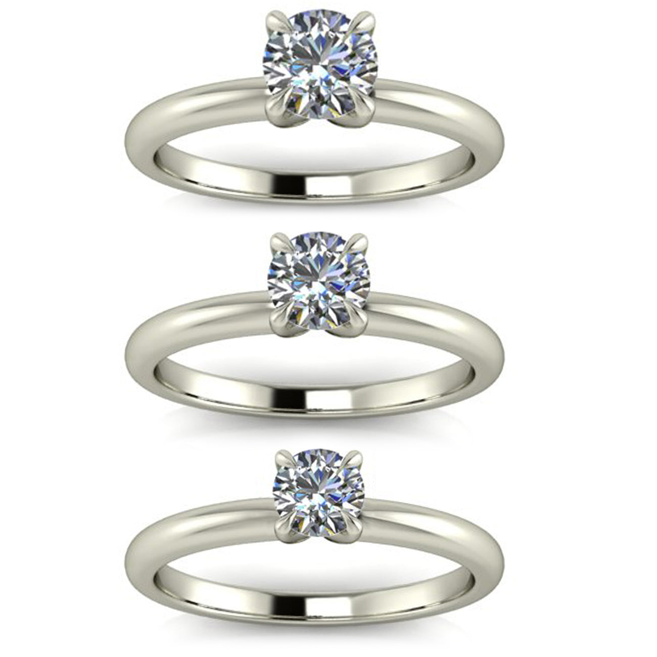 Anel de noivado com diamante Louvre