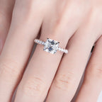 Anel Promise Asscher Moissanite