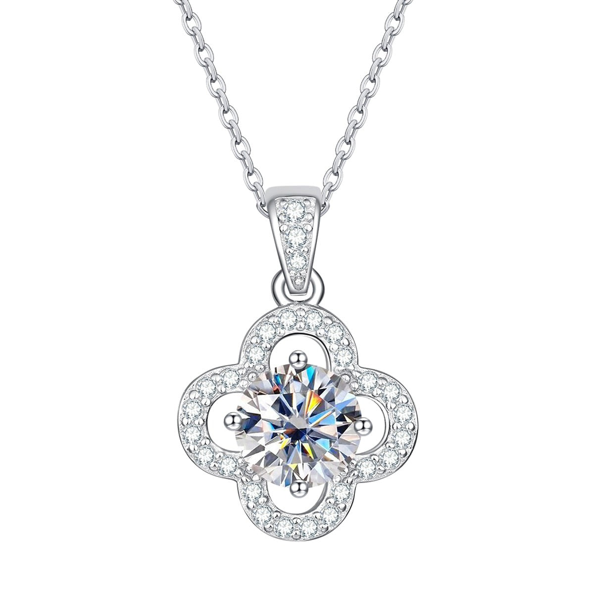 Colar Flower Moissanite