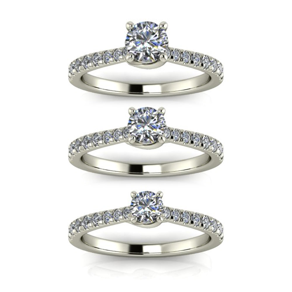 Anel de noivado com diamante Veneza