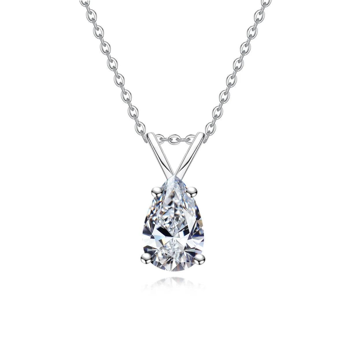 Colar Pera Moissanite