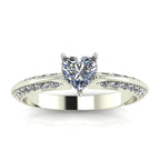 Anel de noivado com diamante de coração Vicenza