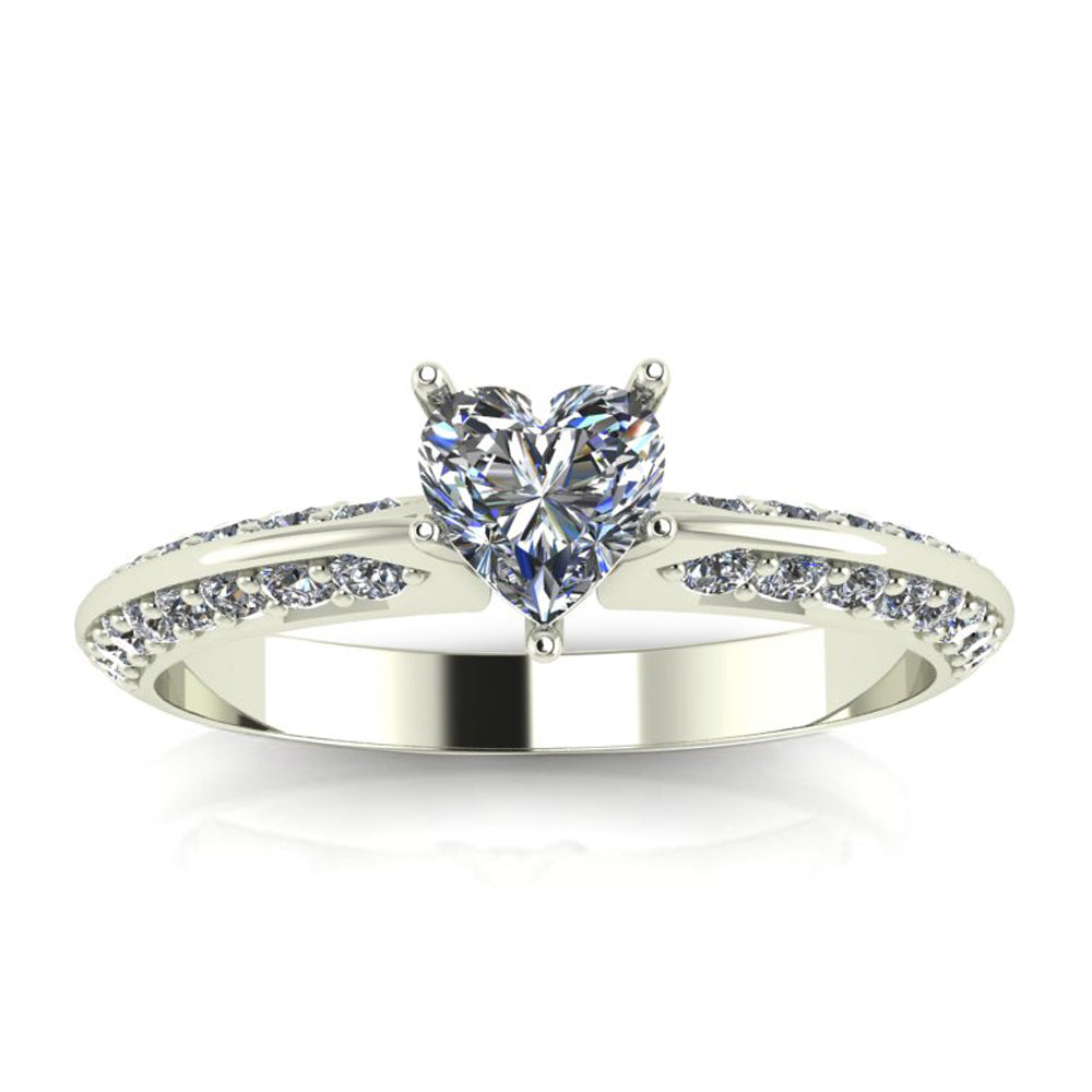 Anel de noivado com diamante de coração Vicenza