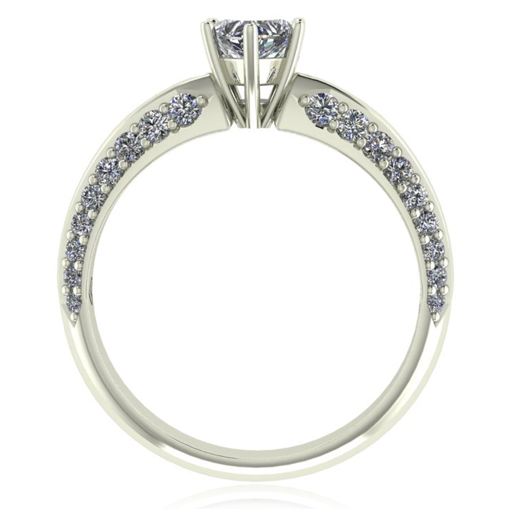 Anel de noivado com diamante de coração Vicenza