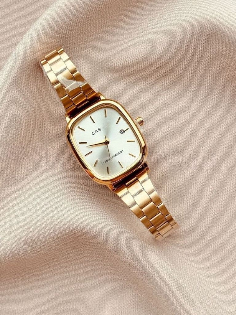 Conjunto Relógio Feminino Bracelete e Pulseira Ouro 18K - Coleção Bella Viena