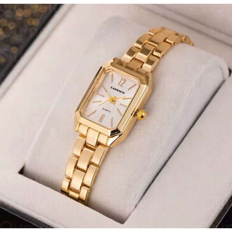 Relógio Vintage Retangular - Elegância Clássica Bella Viena