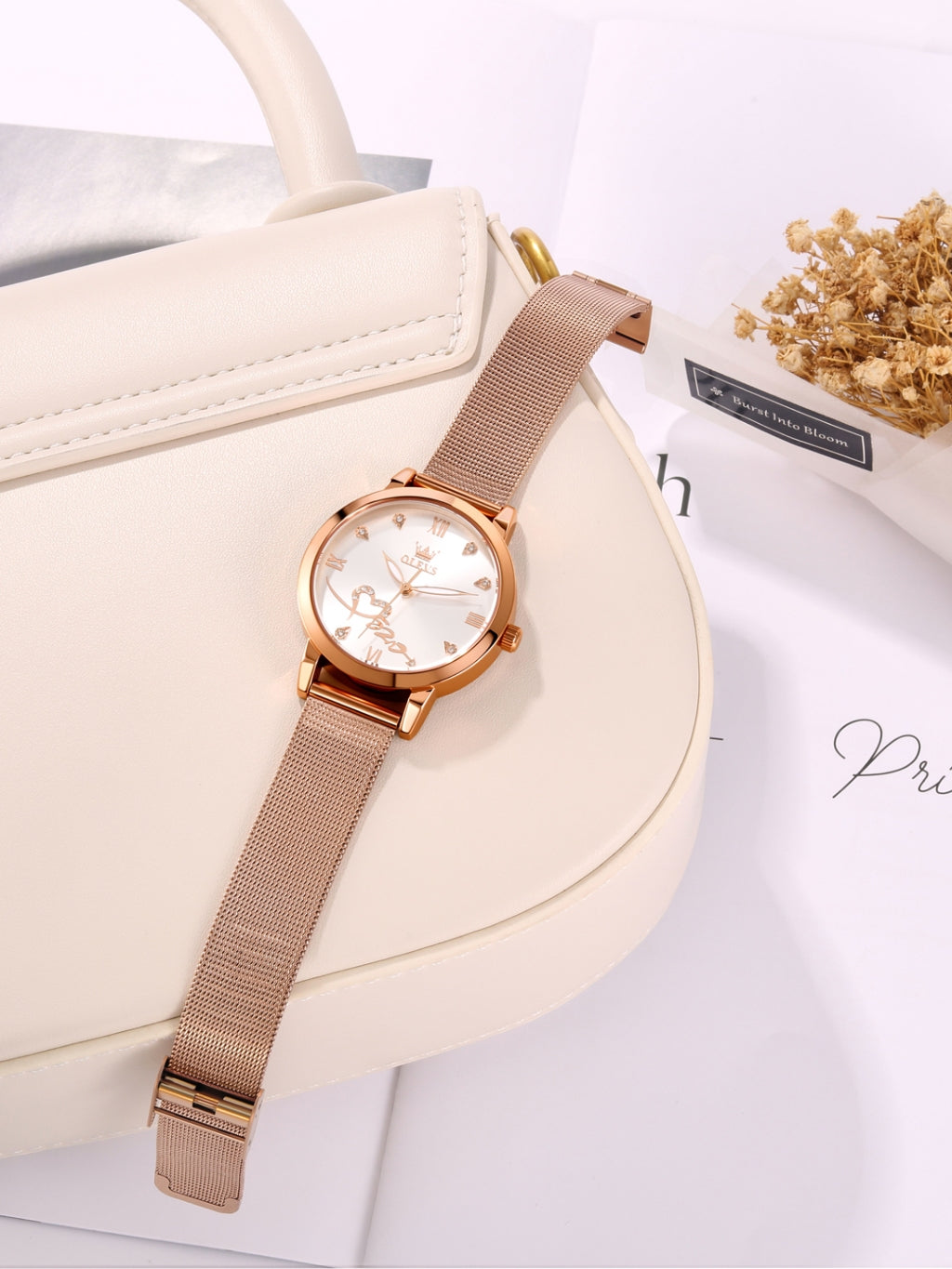 Relógio feminino Bella Viena coleção Olevs