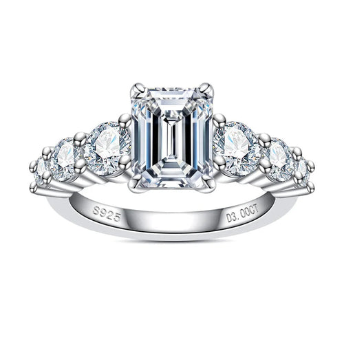 Anel Amara Esmeralda Moissanite