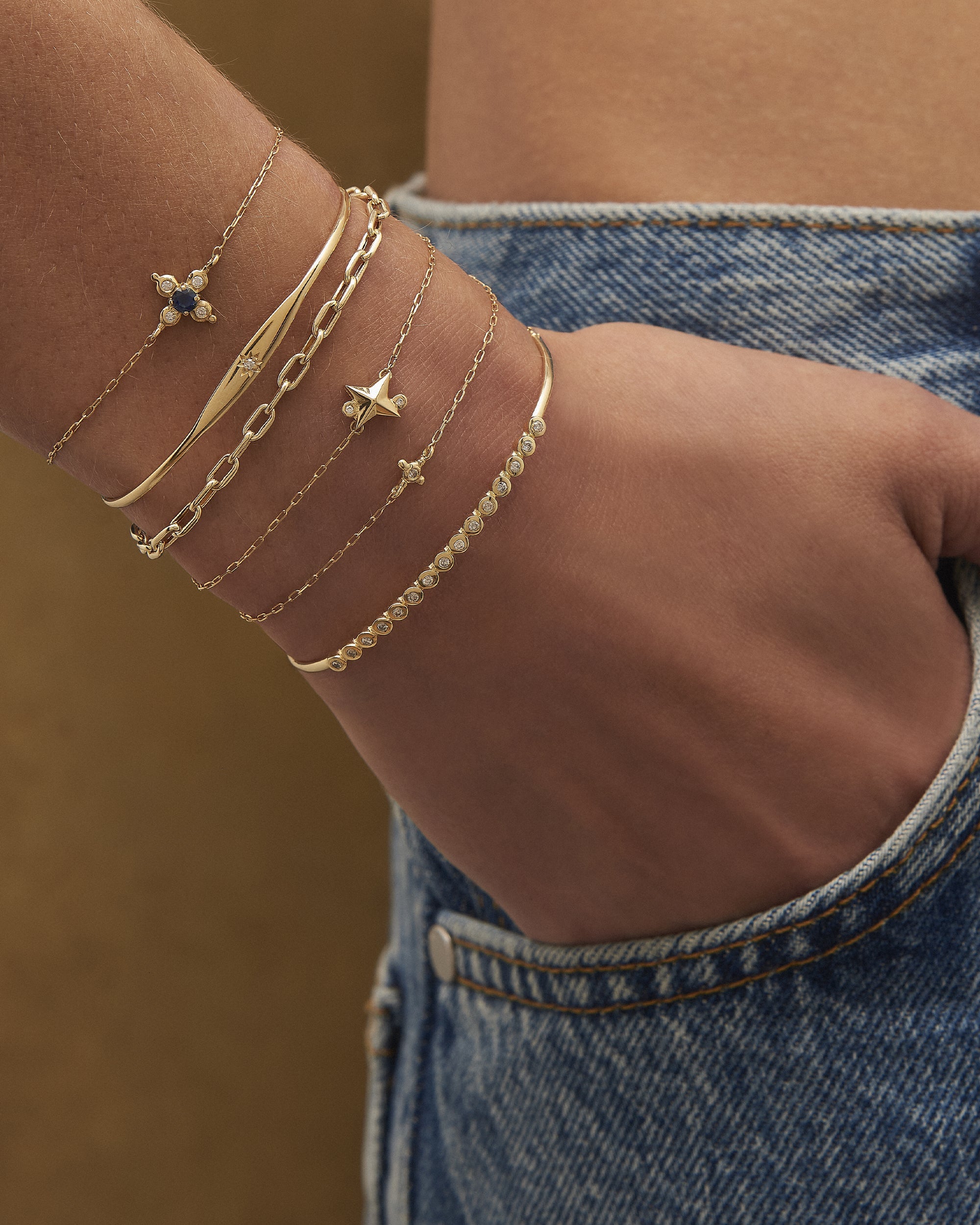 Pulseira Supernova em Ouro 18k e Safira